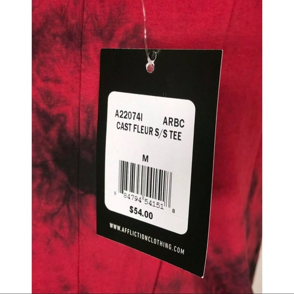 AFFLICTION Mens VALUE CAST FLEUR T-Shirt Biker - Picture 3 of 8